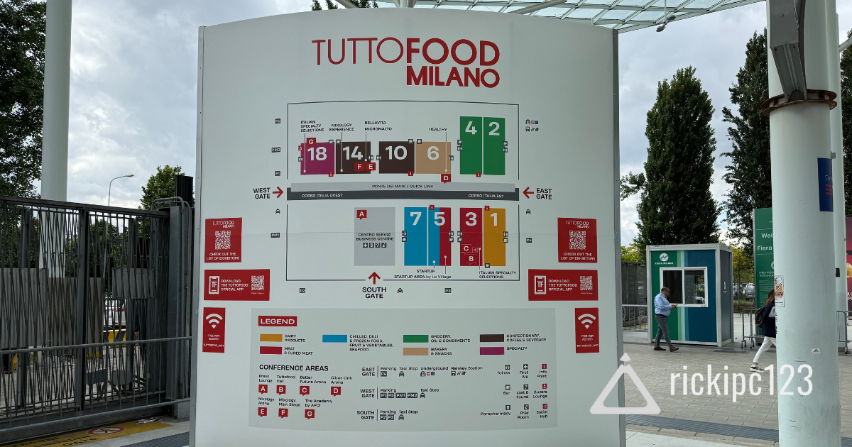 Mappa dei padiglioni di TUTTOFOOD 2025 a Fiera Milano